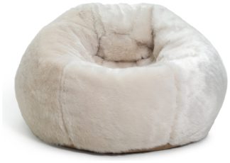 An Image of Kaikoo Ayrton Fur Bean Bag- Cream