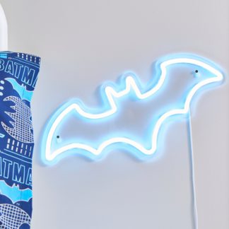 An Image of Batman Neon Blue Wall Light Blue