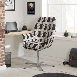An Image of Marvel Spider-Man Egg Swivel Chair Black and white