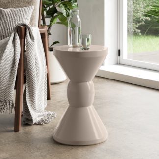 An Image of Fia Indoor/Outdoor Side Table, Ivory Ivory