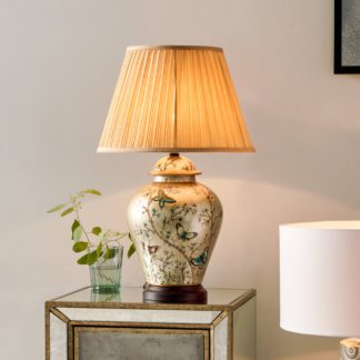 An Image of Papilion Butterfly Ceramic Table Lamp Gold