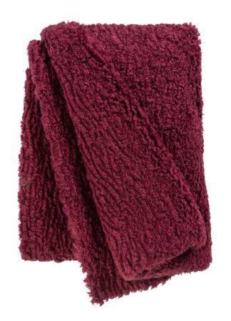 An Image of Habitat Shearling Throw - Plum - 125X150cm