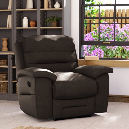 b22c6cc68299ea49eeaafb322ec7f388b0dada436ac0029f621f49d4313051da.jpg An Image of Lulworth Manual Recliner Armchair Honeycomb Chenille Linen