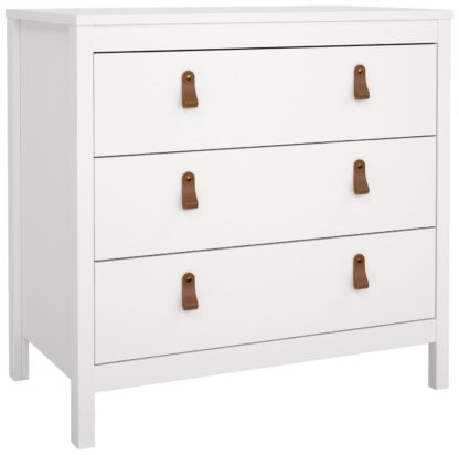 b4107668df25427dcc30ba1309cafde6243672be34536cf2055bd2c069958ef9.jpg An Image of Tvilum Madrid 3 Drawer Chest - White