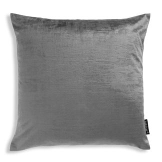 An Image of Habitat Textured Velvet Cushion Cover - Grey - 43X43cm