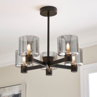 An Image of Erin 5 Light Ceiling Fitting Black