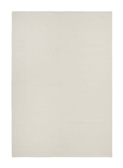 An Image of Argos Home Plain Cotton Flatweave Rug - 60x90cm - Cream