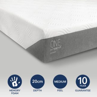 An Image of Tempur One Medium Memory Foam Mattress Grey