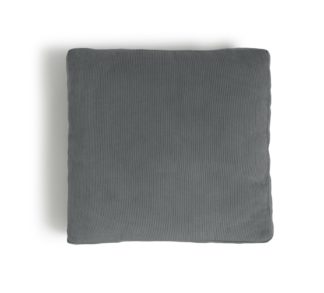 An Image of Habitat Cord Cushion - Charcoal - 43x43cm