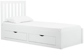 An Image of Birlea Appleby Single Bed Frame with Mattress - White
