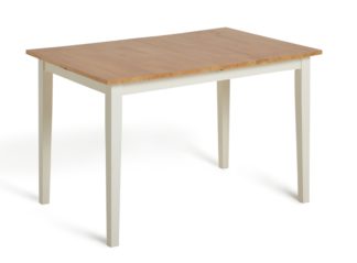 An Image of Stkinbal Chicago Solid Wood 4 Seater Dining Table - Cream