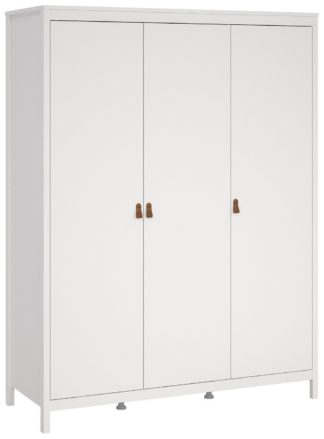 An Image of Tvilum Madrid 3 Door Wardrobe - White