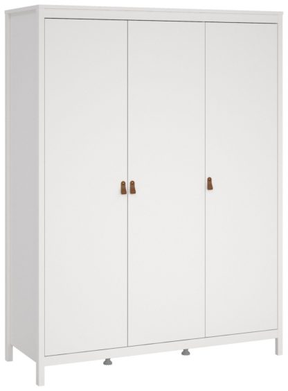 d43233aef12c49c5224cafcc912cd75eae8b2a469504445bbfcf230776906400.jpg An Image of Tvilum Madrid 3 Door Wardrobe - White