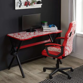An Image of Marvel Gaming Desk Red