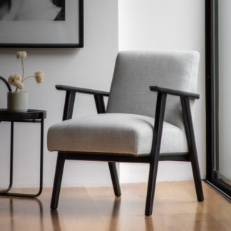 An Image of Natori Linen Armchair Grey