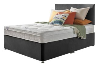 An Image of Silentnight Travis Double Ortho Divan Bed - Charcoal
