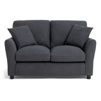 An Image of Argos Home Aleeza Fabric 2 Seater Sofa - Charcoal