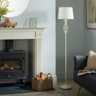 An Image of Argos Home Twist Floor Lamp - Cream