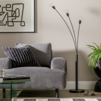 An Image of Argos Home Curico 3 Light Floor Lamp - Matt Black