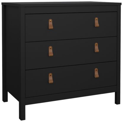 An Image of Tvilum Madrid 3 Drawer Chest - Black