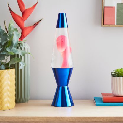 f316b9e6ecb0237e29ec739e96f8af73c5ae739403fb05bed6ab3e440bdbc860.jpg An Image of Blue Lava Lamp with Pink Lava Blue