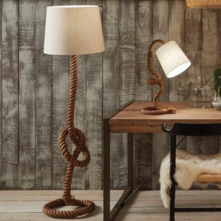 An Image of Martindale Rope Knot Floor Lamp Natural