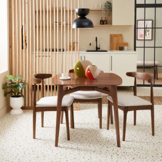 An Image of Alva Square Dining Table with Alva Dining Chairs Natural