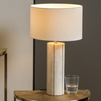 An Image of Venetia Tall White & Gold Table Lamp White