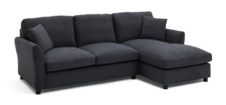 An Image of Argos Home Aleeza Fabric Right Hand Corner Sofa - Charcoal