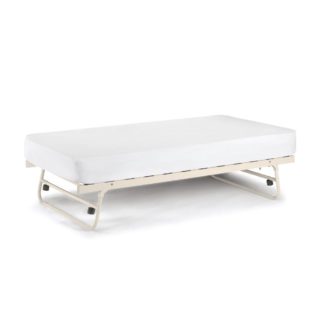 An Image of Versailles - Single - Guest Underbed Trundle - White - Metal - 3ft - Happy Beds