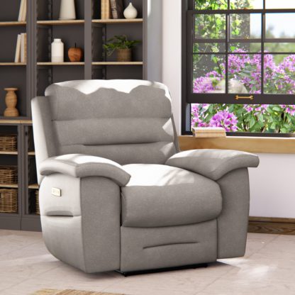 0382e5c1372632f1ed86f90bdb3ee2590cb63fcffaaecfdfcf9415634b4c98a2.jpg An Image of Lulworth Power Recliner Armchair Chenille Sky