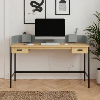 An Image of Fenton Modern Curve Wide Desk MultiColoured