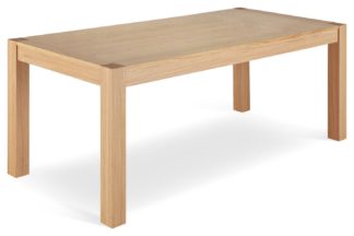 An Image of Habitat Alston Oak Veneer 6 Seater Dining Table - Natural