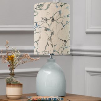An Image of Leura Table Lamp with Carrara Shade Carrara Frost Grey