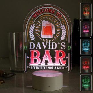 An Image of Personalised Welcome Colour Changing Night LED Light White