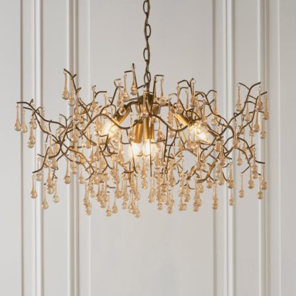 An Image of Vogue Wisteria 4 Light Pendant Light Silver