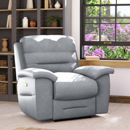 0ff5304ad97a719b7edb52e3e0a01cd7ce267f0ade5e5a029d2f41dcbf477a2c.jpg An Image of Lulworth Power Recliner Armchair Chenille Sky