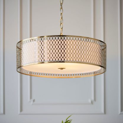 An Image of Vogue Toina 3 Light Pendant Light Nickel