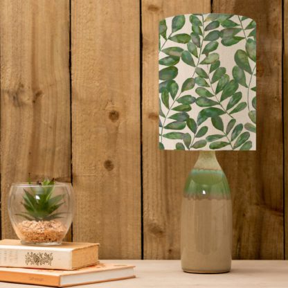 An Image of Narvi Table Lamp with Rowan Shade Rowan Apple Green