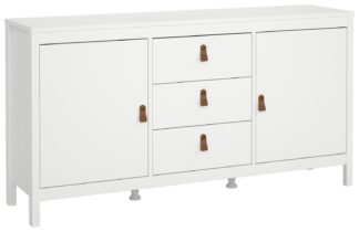 An Image of Tvilum Madrid 2 Door 3 Drawer Sideboard - White