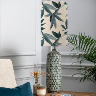 An Image of Stornoway Table Lamp with Silverwood Shade Silverwood River Blue