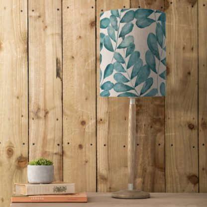 An Image of Solensis Table Lamp with Rowan Shade Rowan Aqua Blue