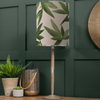 An Image of Solensis Large Table Lamp with Silverwood Shade Silverwood Apple Green
