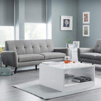 An Image of Monza Linen Clic Clac Sofa Bed Grey