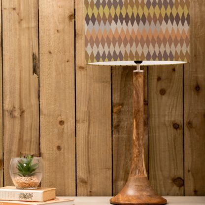 An Image of Kinross Table Lamp with Mesa Shade Mesa Mid Brown