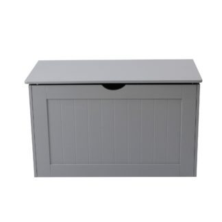 An Image of Grey Shaker Blanket Box Grey