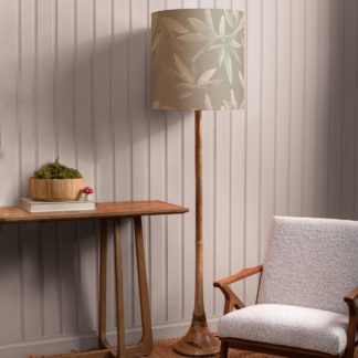 An Image of Kinross Floor Lamp with Silverwood Shade Silverwood Light Grey