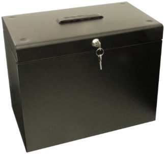 An Image of Cathedral A4 Metal Box File - Black