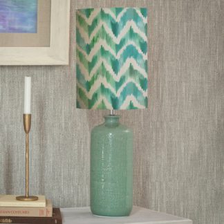 An Image of Inopia Table Lamp with Savh Shade Savh Turquoise Blue