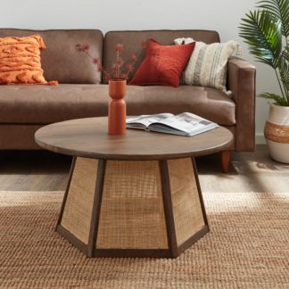 An Image of Mila Dark Mango Wood Coffee Table Brown